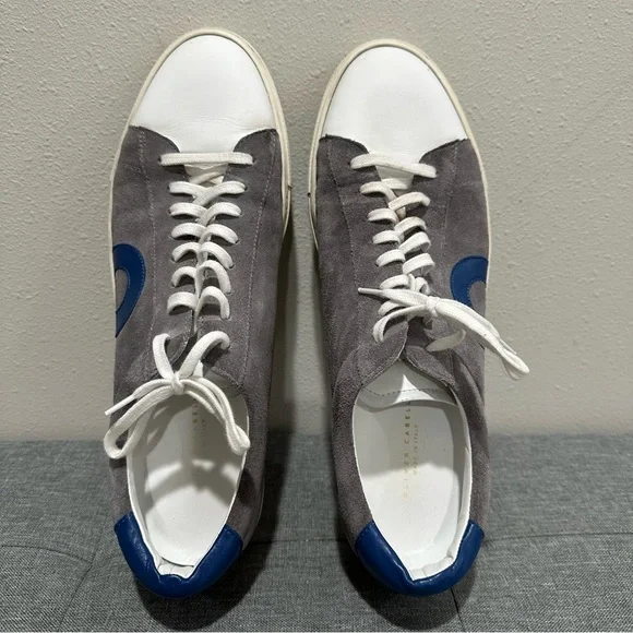 Oliver Cabell Low 1 Wallaby Gray and Blue Low-Top Sneakers